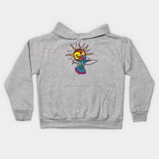 Colibri with a bottom sun Kids Hoodie